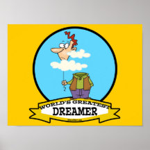 WORLDS GREATEST DREAMER MEN CARTOON POSTER
