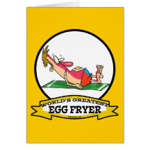WORLDS GREATEST EGG FRYER SUNBURN MAN CARTOON CARD