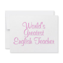 Worlds Greatest English Teacher Pink