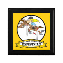 WORLDS GREATEST EQUESTRIAN WOMEN CARTOON TRINKET BOXES
