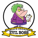 WORLDS GREATEST EVIL BOSS LADY CARTOON photo sculptures