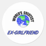 World's Greatest Ex-Girlfriend Round Sticker