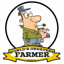 WORLDS GREATEST FARMER CARTOON CUT OUT