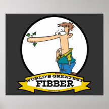 WORLDS GREATEST FIBBER MEN CARTOON POSTER