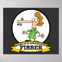 WORLDS GREATEST FIBBER WOMEN CARTOON POSTER