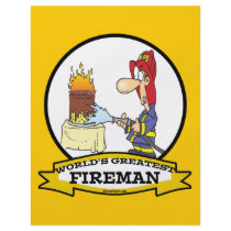 WORLDS GREATEST FIREMAN MEN CARTOON PERSONALIZED FLYER