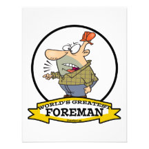 WORLDS GREATEST FOREMAN MEN CARTOON CUSTOM INVITATION