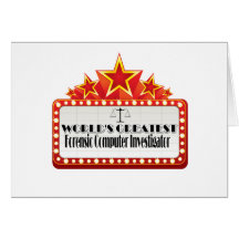 World's Greatest Forensic Computer Investigator Greeting Card