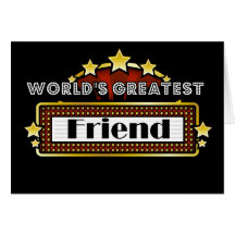 World's Greatest Friend Card
