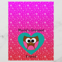 Worlds greatest friend owl custom flyer