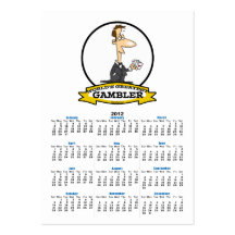 WORLDS GREATEST GAMBLER MEN CARTOON BUSINESS CARDS