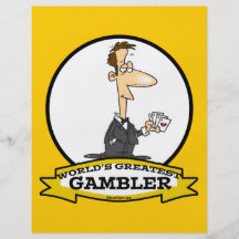 WORLDS GREATEST GAMBLER MEN CARTOON FULL COLOR FLYER