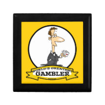 WORLDS GREATEST GAMBLER MEN CARTOON KEEPSAKE BOX