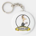 WORLDS GREATEST GAMBLER MEN CARTOON KEY CHAIN