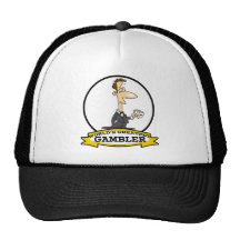 WORLDS GREATEST GAMBLER MEN CARTOON MESH HAT