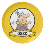 WORLDS GREATEST GEEK II CARTOON PLATE