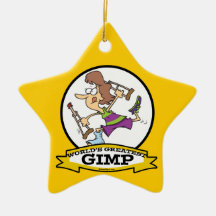WORLDS GREATEST GIMP WOMEN CARTOON ORNAMENT