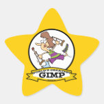 WORLDS GREATEST GIMP WOMEN CARTOON STAR STICKER