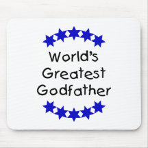 World's Greatest Godfather (dk. blue stars) Mousepad