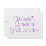 Worlds Greatest GodMother invitations