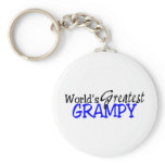 Worlds Greatest Grampy Blue Black Keychains