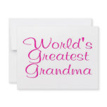 Worlds Greatest Grandma invitations