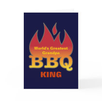 World's Greatest Grandpa BBQ KING Card