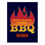World's Greatest Grandpa BBQ KING Postcards