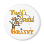 Worlds Greatest Granny Floral magnets