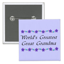 World's Greatest Great Grandma Pins