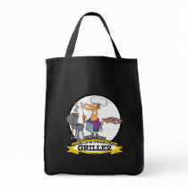 WORLDS GREATEST GRILLER MEN CARTOON CANVAS BAGS
