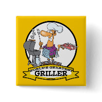 WORLDS GREATEST GRILLER MEN CARTOON PINS