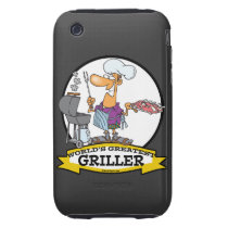 WORLDS GREATEST GRILLER MEN CARTOON IPHONE 3 TOUGH COVERS