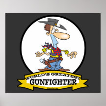 WORLDS GREATEST GUNFIGHTER MEN CARTOON POSTER