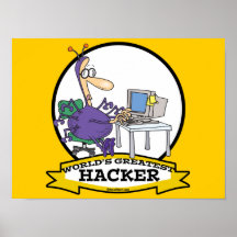 WORLDS GREATEST HACKER CARTOON POSTER