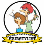 WORLDS GREATEST HAIRSTYLIST WOMEN CARTOON PHOTO SCULPTURES
