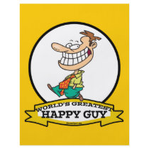 WORLDS GREATEST HAPPY GUY MEN CARTOON PERSONALIZED FLYER