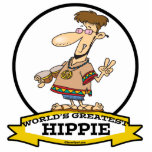 WORLDS GREATEST HIPPIE MEN CARTOON photo sculptures