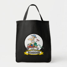 WORLDS GREATEST HOARDER MEN CARTOON TOTE BAGS