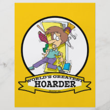 WORLDS GREATEST HOARDER WOMEN CARTOON FULL COLOUR FLYER
