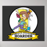WORLDS GREATEST HOARDER WOMEN CARTOON POSTER