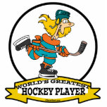 WORLDS GREATEST HOCKEY PLAYER WOMEN CARTOON photo sculptures