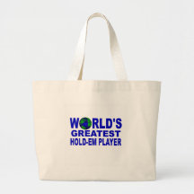 World's Greatest Hold-Em Player Canvas Bags