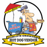 WORLDS GREATEST HOT DOG VENDOR MEN CARTOON photo sculptures
