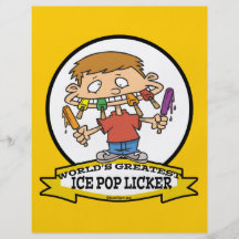 WORLDS GREATEST ICE POP LICKER CARTOON FLYERS