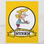 WORLDS GREATEST INTERN WOMEN CARTOON FLYERS