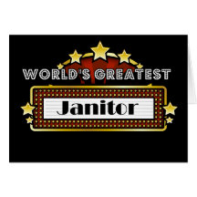 World's Greatest Janitor Card