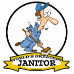 WORLDS GREATEST JANITOR CARTOON photo sculptures