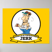 WORLDS GREATEST JERK CARTOON POSTERS