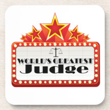 World's Greatest Judge Beverage Coasters